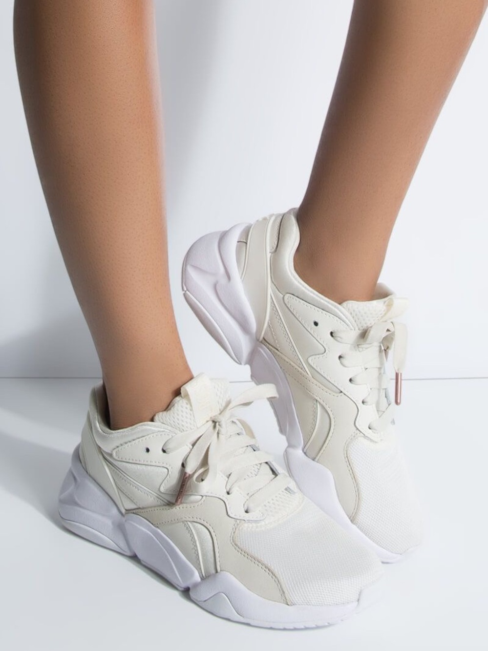 PUMA Nova GRL BOSS Marshmallow Chunky Sneakers Cream White